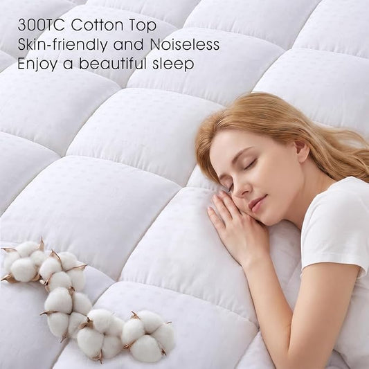 CloudNest Plush Quilted Mattress Pad