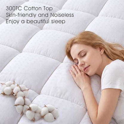 CloudNest Plush Quilted Mattress Pad