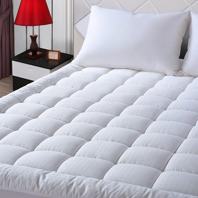 CloudNest Plush Quilted Mattress Pad