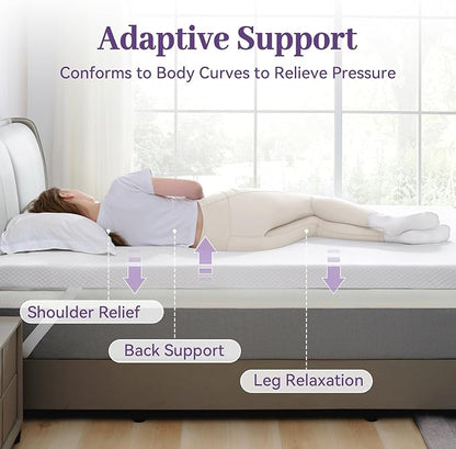 CoolNest Ventilated Gel Memory Foam Mattress Topper