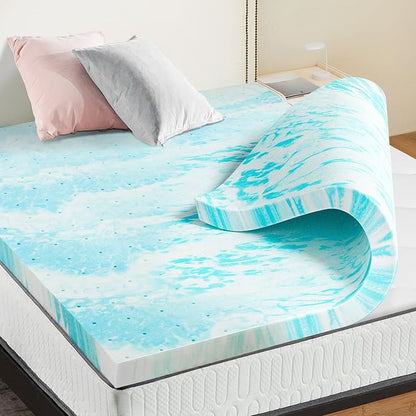 CoolComfort Cooling Gel Memory Foam Mattress Topper