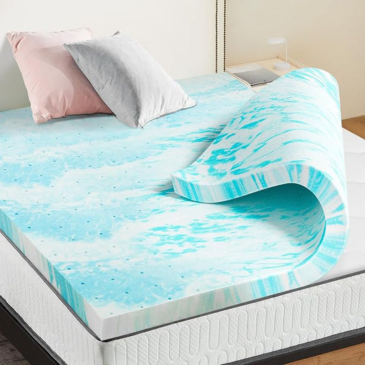 CoolComfort Cooling Gel Memory Foam Mattress Topper
